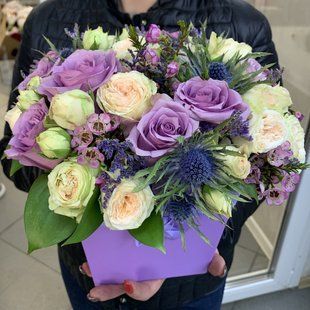 Purple composition in a box №2