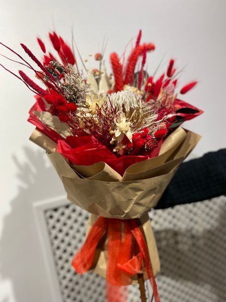 Bouquet of dried protea flowers №48