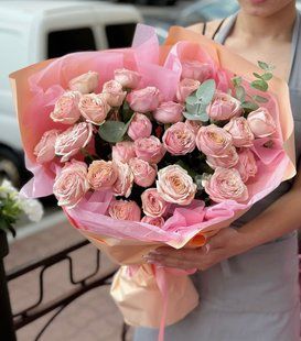 Bouquet of peony roses №763