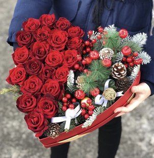 Новорічна квіткова композиція №10 01116 фото