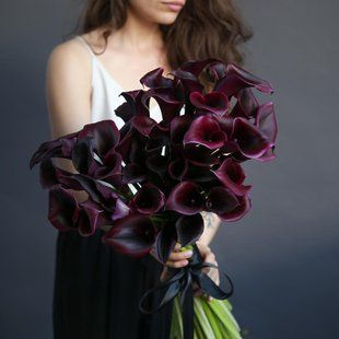 Bouquet of burgundy callas, 51 №22