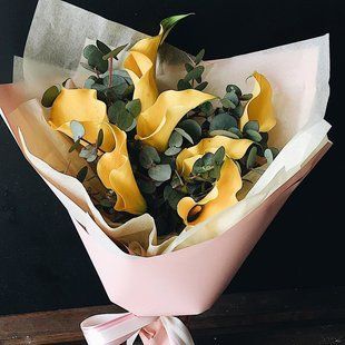 Yellow callas, 7 pcs. №24