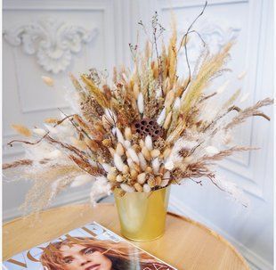 Interior composition of dried flowers in natural colors №16
