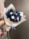 Bouquet of blue lagurus with cotton №13