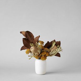 Small interior composition of dried flowers in brown shades №22