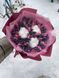 Малиновий букет із бавовною та лавандою №19 6164 фото 1