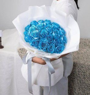 Bouquet of 21 blue roses №508