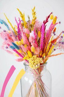 Bouquet of bright dried flowers №7