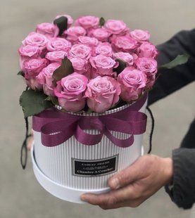 Pink roses in a box №33
