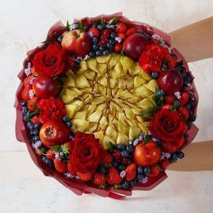 Bouquet of dried pears with berries №45