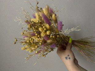 Bouquet of flax and lagurus №50