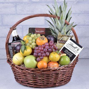 Gift basket with chocolate, tea and fruit #36